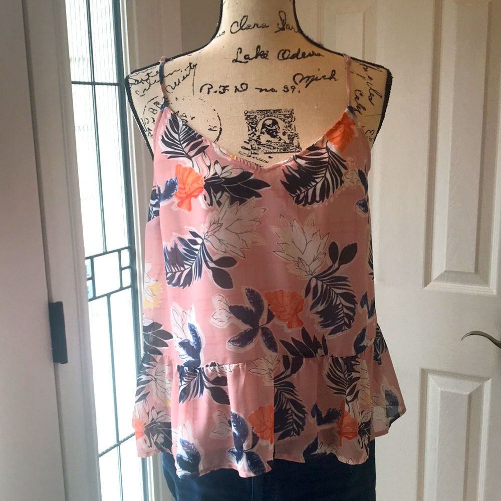 A NEW DAY Floral peplum top